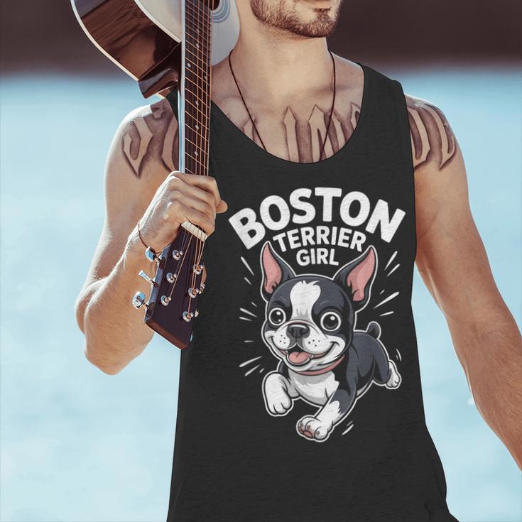 Boston Terrier Girl Cute Cartoon For Dog Owners Pet Terrier Men Tank Top