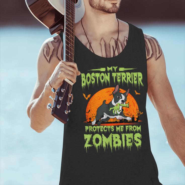 Boston Terrier Halloween Zombie American Gentleman Dog Lover Men Tank Top