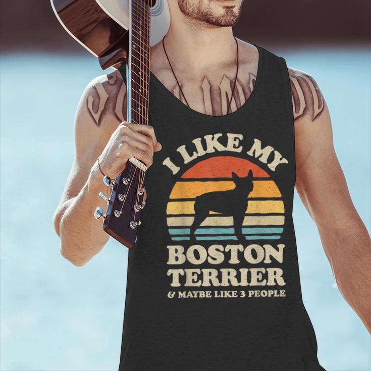 I Like My Boston Terrier And Maybe Like 3 People Dog Lover Men Tank Top