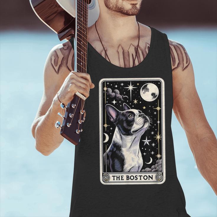 Boston Terrier Tarot Card Star With The Moon Men Women Kids Men Tank Top