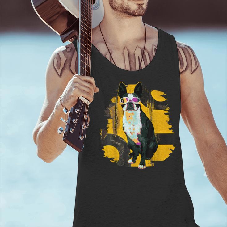 Boston Terrier s Mid-Century Modern Art s Street Grunge Men Tank Top