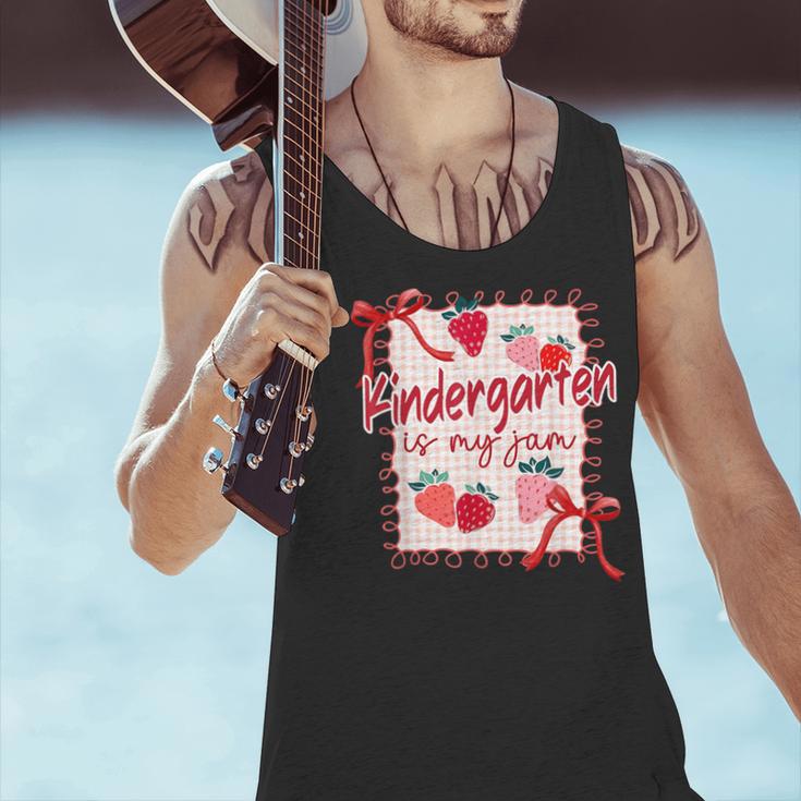 Bow Strawberry Kindergarten Is My Jam Teacher Kinder Team Men Tank Top, gift for family, gift for coworker Bow Strawberry Kindergarten Is My Jam Teacher Kinder Team Men Tank Top, gift for family, gift for coworker