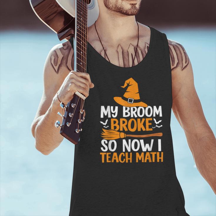 My Broom Broke So Now I Teach Math Teacher Halloween Men Tank Top, gift for family, gift for coworker My Broom Broke So Now I Teach Math Teacher Halloween Men Tank Top, gift for family, gift for coworker