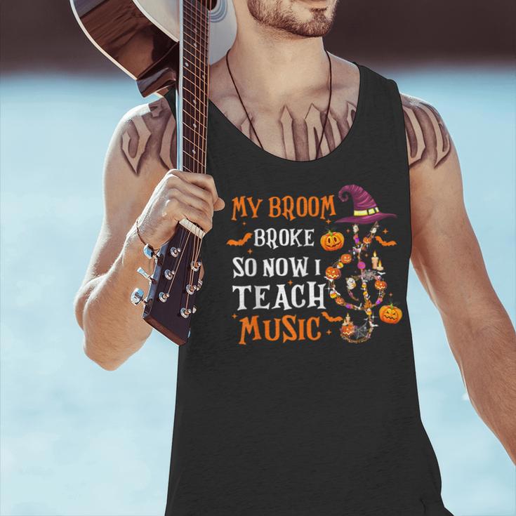 My Broom Broke So Now I Teach Music Teacher Halloween Men Tank Top, gift for family, gift for coworker My Broom Broke So Now I Teach Music Teacher Halloween Men Tank Top, gift for family, gift for coworker