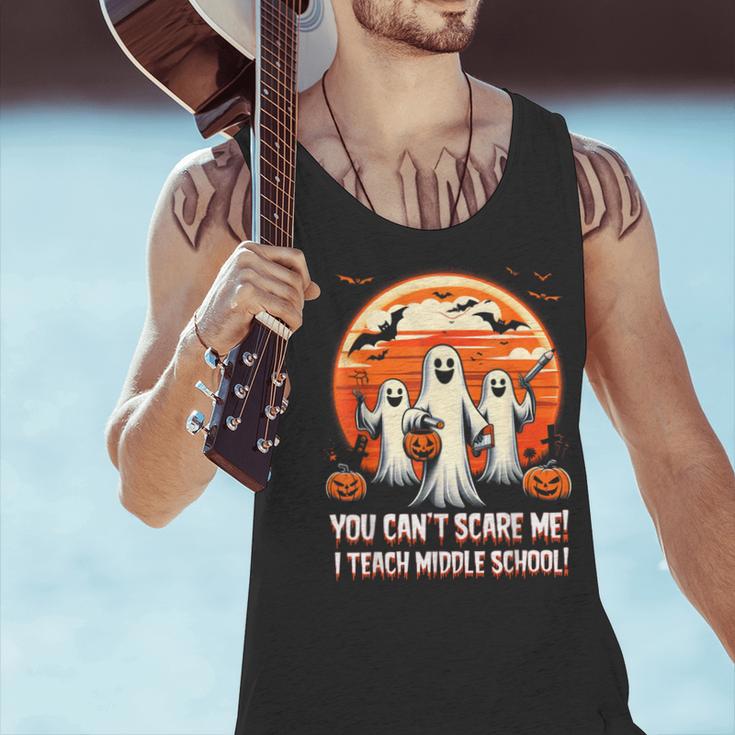 You Can't Scare Me I Teach Middle School Teacher Halloween Men Tank Top, gift for family, gift for coworker
