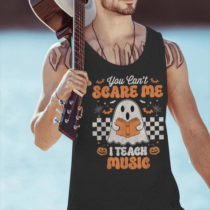 You Can't Scare Me I Teach Music Retro Teacher Halloween Men Tank Top, gift for family, gift for coworker