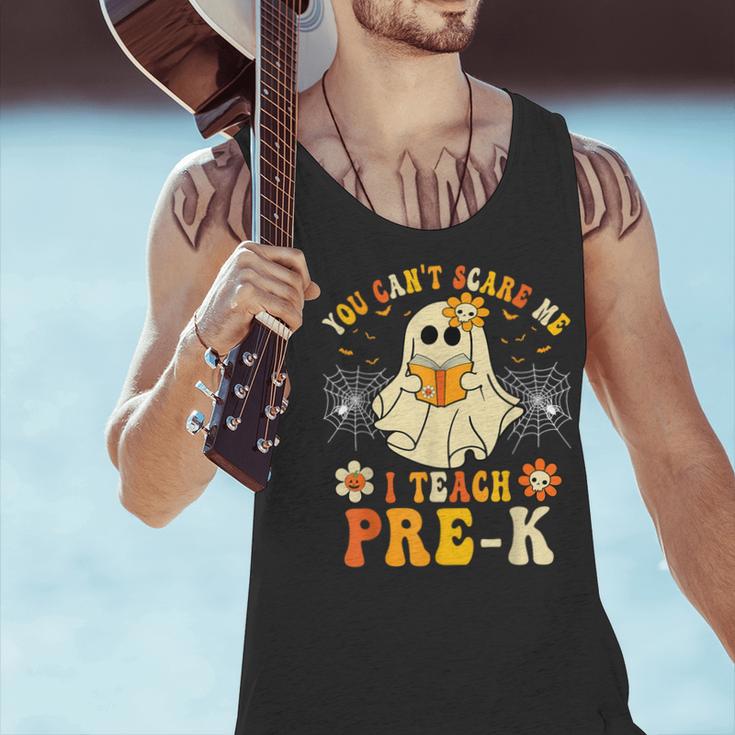 You Can't Scare Me I Teach Pre-K Halloween Teacher Ghost Men Tank Top, gift for family, gift for coworker You Can't Scare Me I Teach Pre-K Halloween Teacher Ghost Men Tank Top, gift for family, gift for coworker