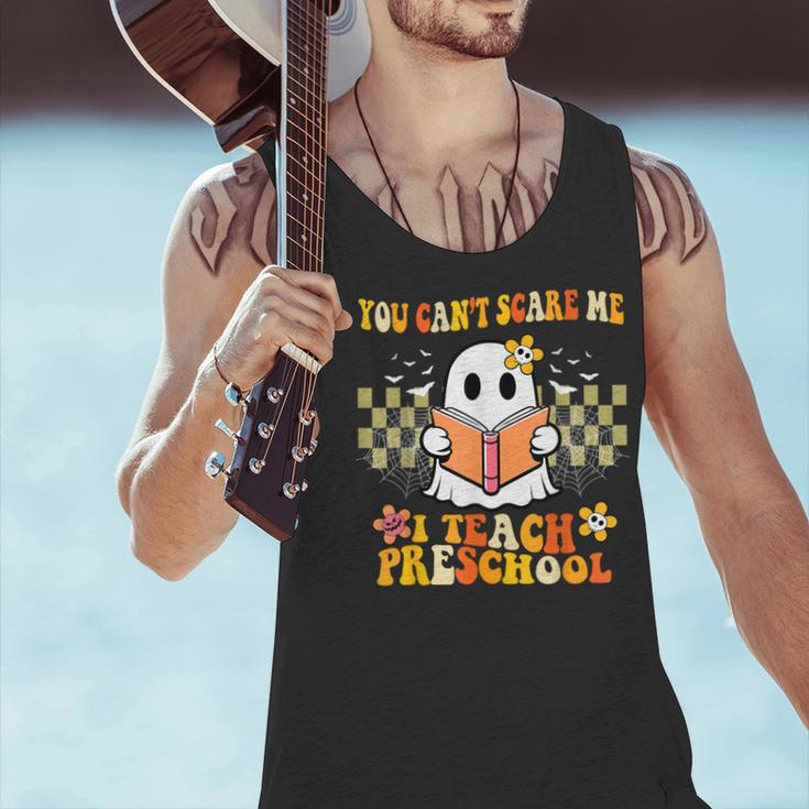 You Can't Scare Me I Teach Preschool Ghost Halloween Teacher Men Tank Top, gift for family, gift for coworker