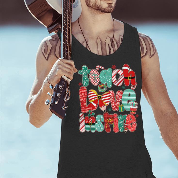 Christmas Coquette Bow Teacher Teach Love Inspire Men Tank Top, gift for family, gift for coworker Christmas Coquette Bow Teacher Teach Love Inspire Men Tank Top, gift for family, gift for coworker