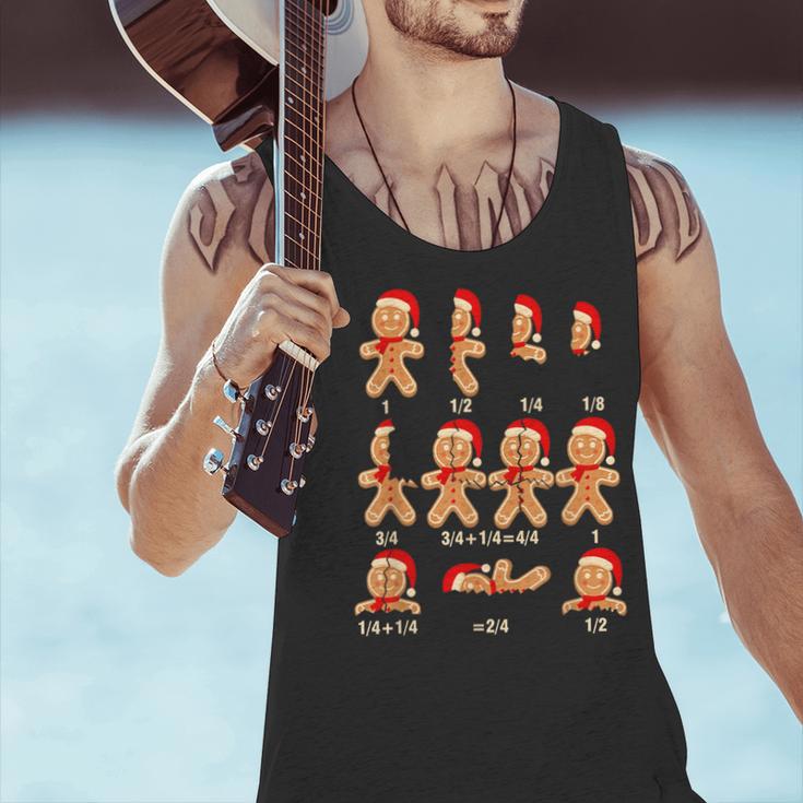 Christmas Math Teacher Equation Gingerbread With Santa Hat Men Women Men Tank Top, gift for family, gift for coworker