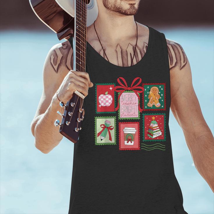 Christmas Teacher Stamps Men Tank Top, gift for family, gift for coworker