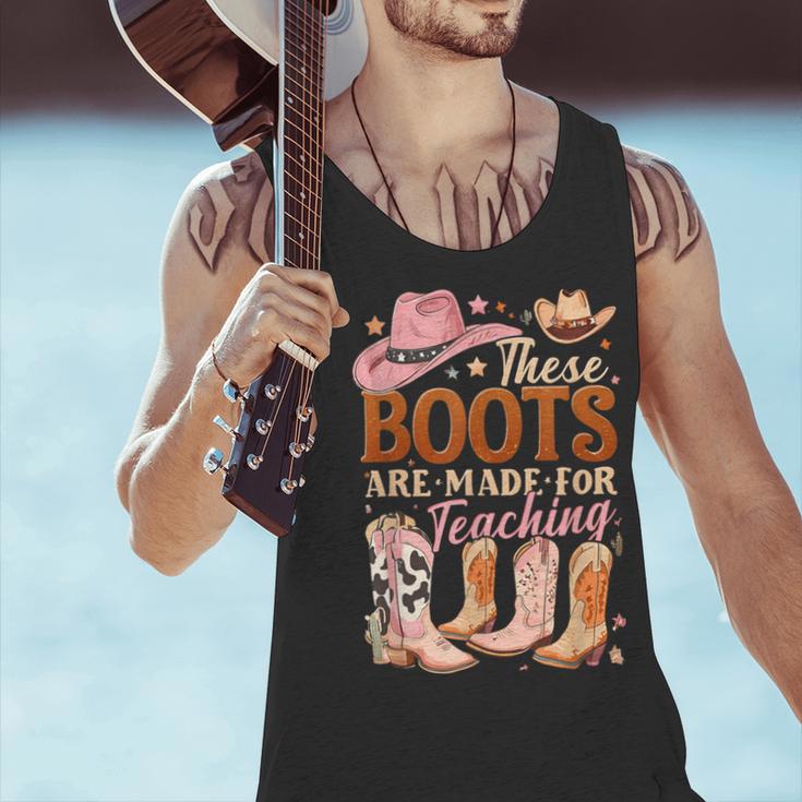 Cowboy Teacher These Boots Are Made-For Teaching School Men Tank Top, gift for family, gift for coworker Cowboy Teacher These Boots Are Made-For Teaching School Men Tank Top, gift for family, gift for coworker