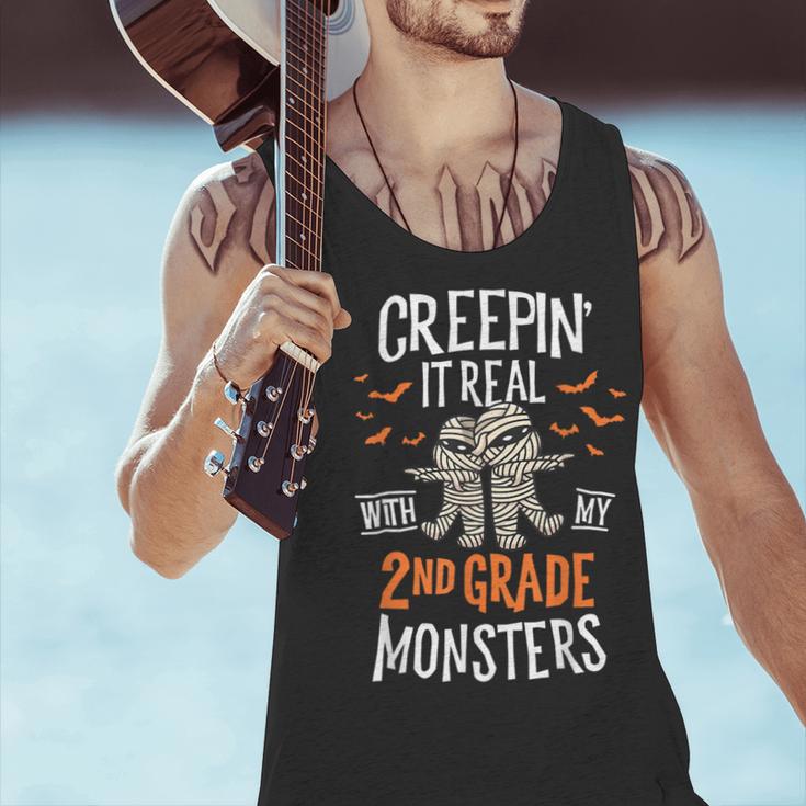 Creepin It Real With My 2nd Grade Monsters Halloween Teacher For Men Women Kids Men Tank Top, 2nd Grade Teacher Tank Tops, gift for family, gift for coworker Creepin It Real With My 2nd Grade Monsters Halloween Teacher For Men Women Kids Men Tank Top, 2nd Grade Teacher Tank Tops, gift for family, gift for coworker