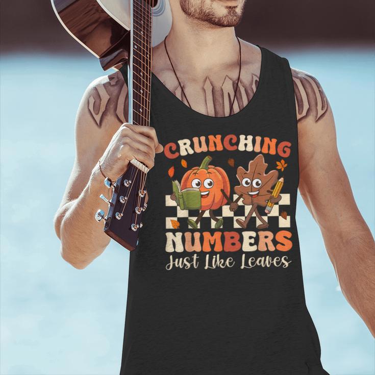 Crunching Numbers Just Like Leaves Pumpkin Fall Teacher Men Tank Top, gift for family, gift for coworker Crunching Numbers Just Like Leaves Pumpkin Fall Teacher Men Tank Top, gift for family, gift for coworker