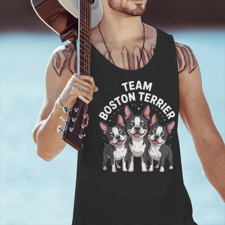 Cute Cartoon For Dog Owners Pet Team Boston Terrier Men Tank Top