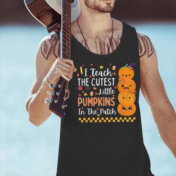 Cute Teacher Halloween For Women Men Teacher Pumpkin Men Tank Top, gift for family, gift for coworker
