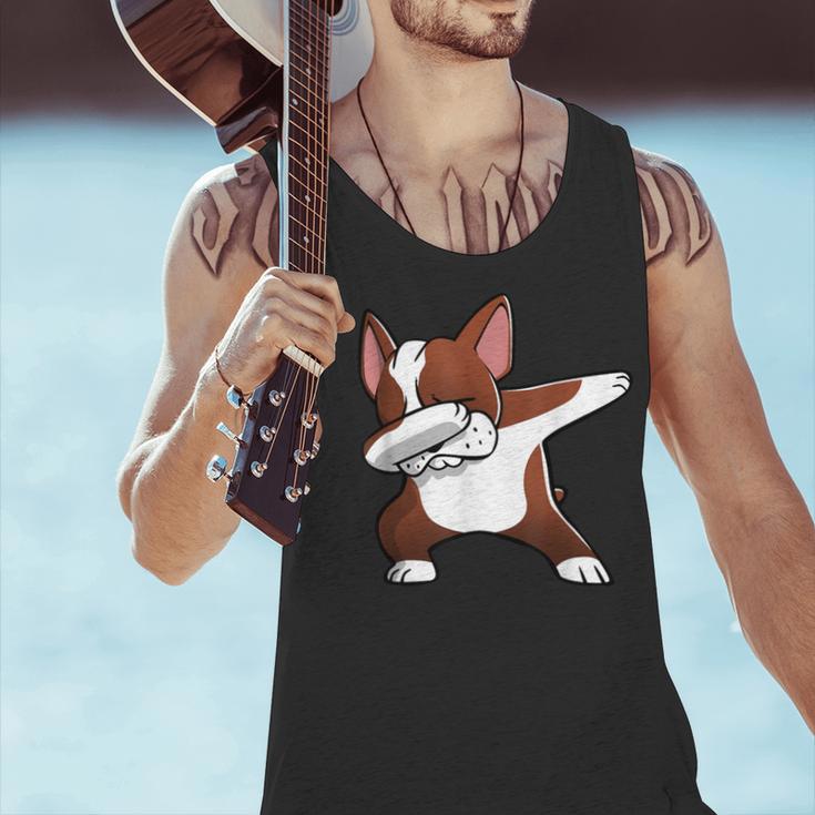 Dabbing Red Boston Terrier Dab Dance Dog Men Women Kids Men Tank Top, gift for family, gift for coworker