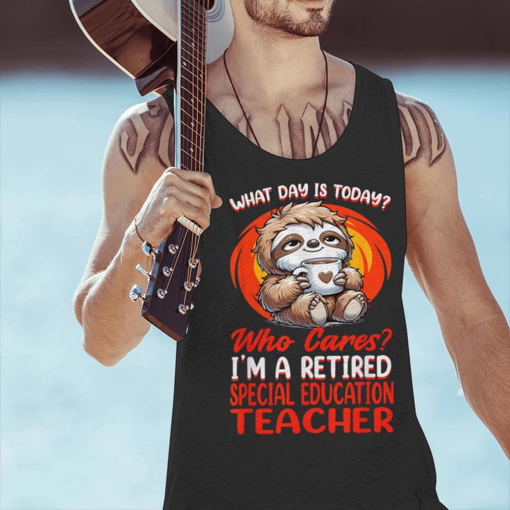 What Day Is Today Retired Special Education Teacher Men Tank Top, gift for family, gift for coworker What Day Is Today Retired Special Education Teacher Men Tank Top, gift for family, gift for coworker