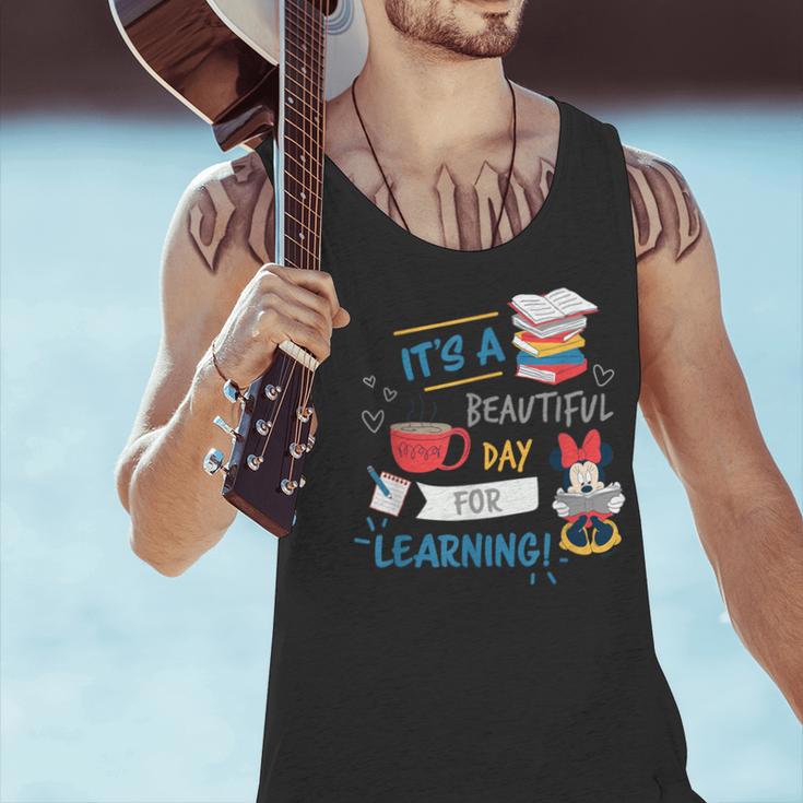 Disney Minnie Mouse Beautiful Day For Learning Teacher's Day Men Tank Top, gift for family, gift for coworker Disney Minnie Mouse Beautiful Day For Learning Teacher's Day Men Tank Top, gift for family, gift for coworker