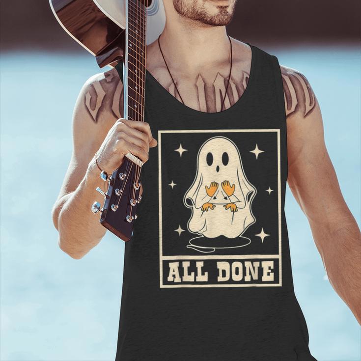 All Done Sign Language Ghost Speech Pathology Teacher Men Tank Top, gift for family, gift for coworker All Done Sign Language Ghost Speech Pathology Teacher Men Tank Top, gift for family, gift for coworker