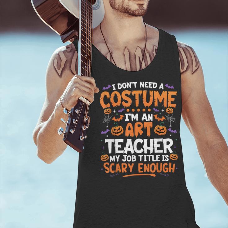 I Don't Need a Costume I'm An Art Teacher Retro Halloween Men Tank Top, gift for family, gift for coworker