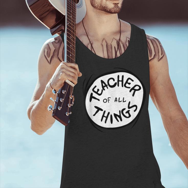Dr Seuss Teacher Of All Things Red Emblem Men Tank Top, gift for family, gift for coworker