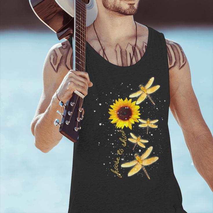 Dragonfly Sunflower Teacher Growth Mindset Choose To Shine Men Tank Top, gift for family, gift for coworker Dragonfly Sunflower Teacher Growth Mindset Choose To Shine Men Tank Top, gift for family, gift for coworker