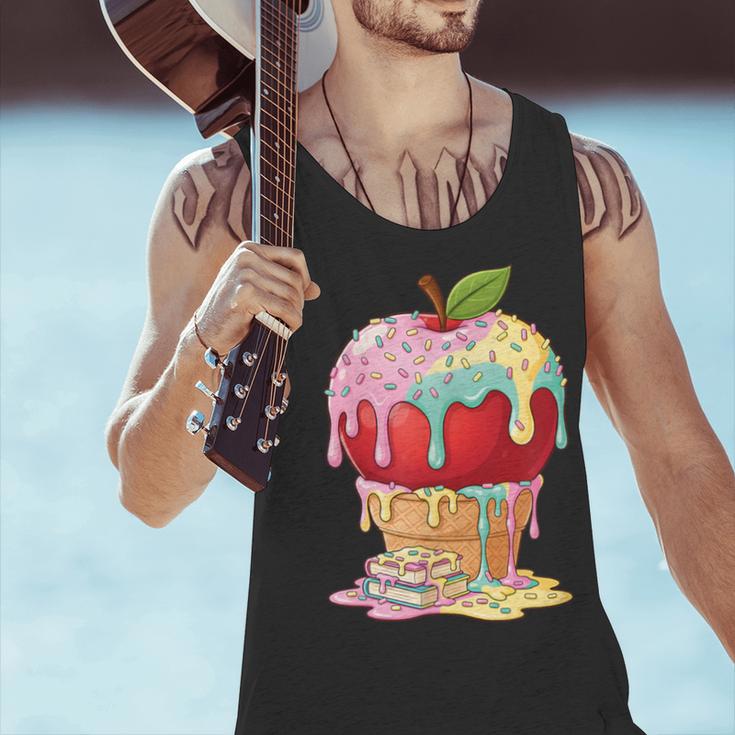 Dripping Apple Ice Cream Cone Cute Teacher Appreciation Men Tank Top, gift for family, gift for coworker Dripping Apple Ice Cream Cone Cute Teacher Appreciation Men Tank Top, gift for family, gift for coworker