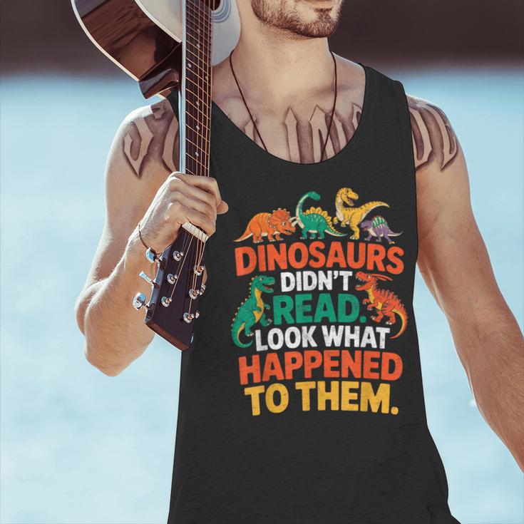 English Teacher Dinosaurs Didn’t Read What Happened To Them Men Tank Top, English Teacher Tank Tops, gift for family, gift for coworker