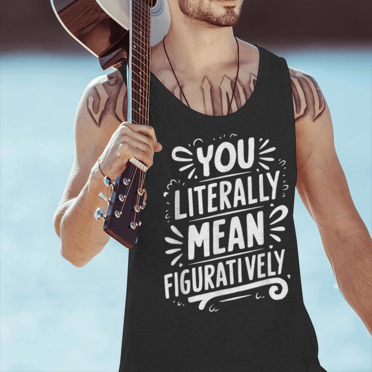 English Teacher Grammar Police Language Nerd You Literally Mean Figuratively V-Neck Modern Short Sleeve Small Men Tank Top, English Teacher Tank Tops, gift for family, gift for coworker English Teacher Grammar Police Language Nerd You Literally Mean Figuratively V-Neck Modern Short Sleeve Small Men Tank Top, English Teacher Tank Tops, gift for family, gift for coworker