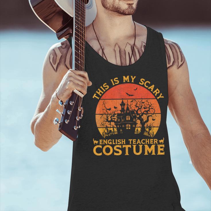 English Teacher Matching This Is My Scary Halloween Costume Men Tank Top, English Teacher Tank Tops, gift for family, gift for coworker