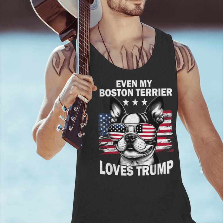 Even My Boston Terrier Loves Trump Trump Supporter Dog Lover Men Tank Top, gift for family, gift for coworker