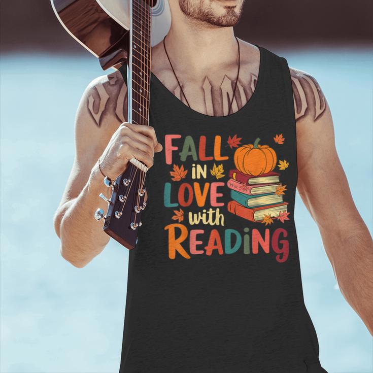 Fall In Love With Reading Autumn Thanksgiving Shirt Teacher Men Tank Top, gift for family, gift for coworker Fall In Love With Reading Autumn Thanksgiving Shirt Teacher Men Tank Top, gift for family, gift for coworker
