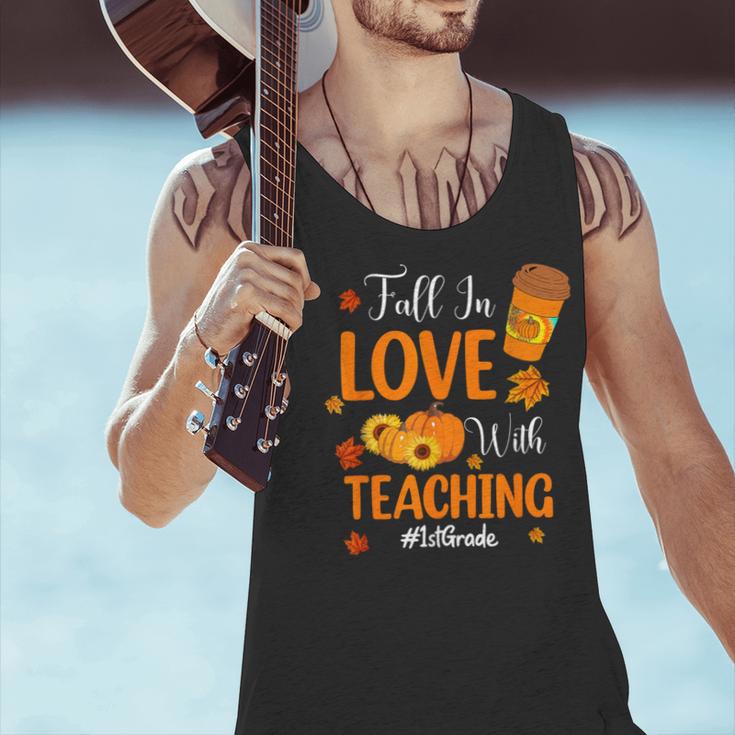 Fall In Love With Teaching 1st Grade Teacher Thanksgiving For Men Women Girls Kids Men Tank Top, gift for family, gift for coworker