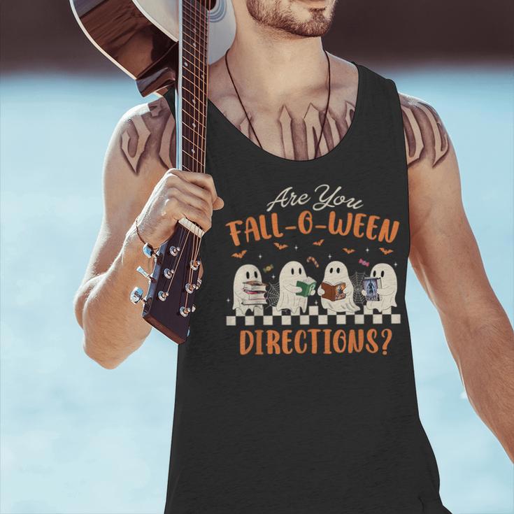 Are You Fall-O-Ween Directions Halloween TeacherGhost Book Men Tank Top, gift for family, gift for coworker