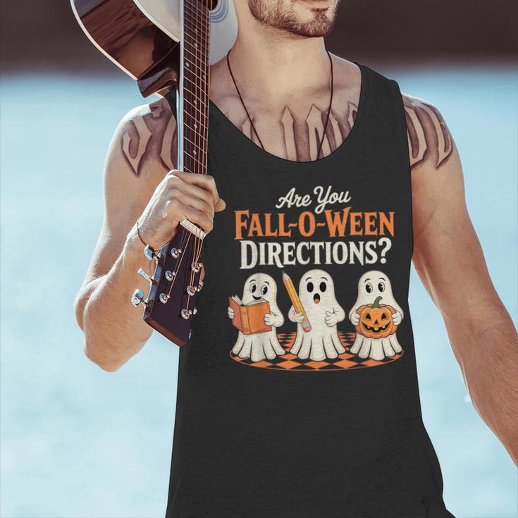 Are You Fall O Ween DirectionsRetro Teacher Halloween Ghost Men Tank Top, gift for family, gift for coworker Are You Fall O Ween DirectionsRetro Teacher Halloween Ghost Men Tank Top, gift for family, gift for coworker