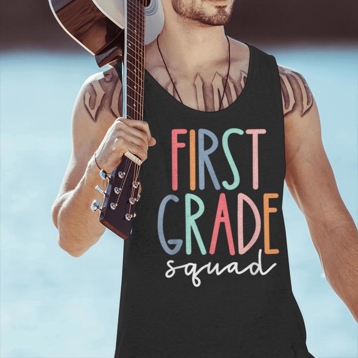 First Grade Squad 1st Grade Teacher Crew Back To School Team Men Tank Top, First Grade Teacher Tank Tops, gift for family, gift for coworker First Grade Squad 1st Grade Teacher Crew Back To School Team Men Tank Top, First Grade Teacher Tank Tops, gift for family, gift for coworker