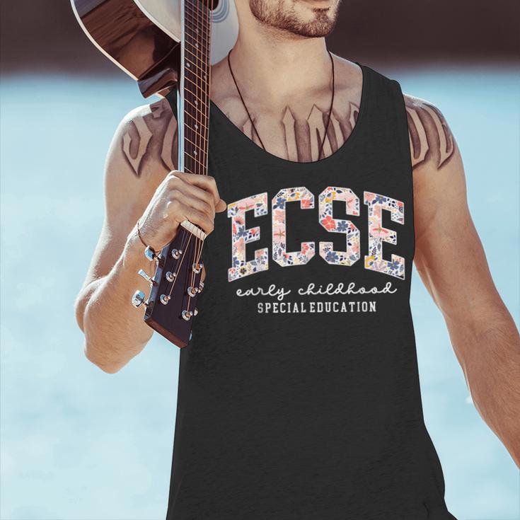 Floral ECSE Early Childhood Special Education SPED Teacher Men Tank Top, gift for family, gift for coworker