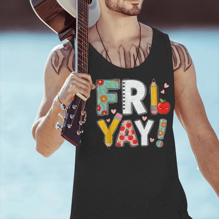 Fri Yay Teacher Happy Friday Friyay Weekend Back To School Men Tank Top, gift for family, gift for coworker