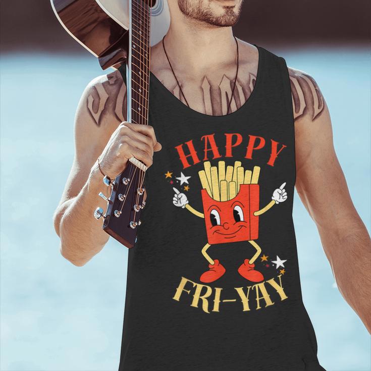Fun Teacher Happy Fri Yay French Fries Friday Lovers Men Tank Top, gift for family, gift for coworker