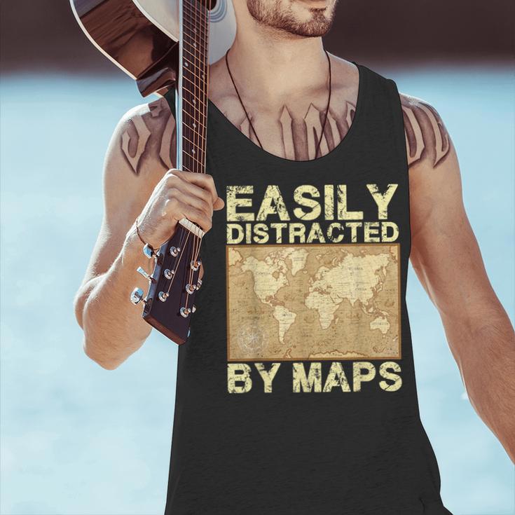 Geography Teacher Easily Distracted By Maps Men Tank Top, gift for family, gift for coworker