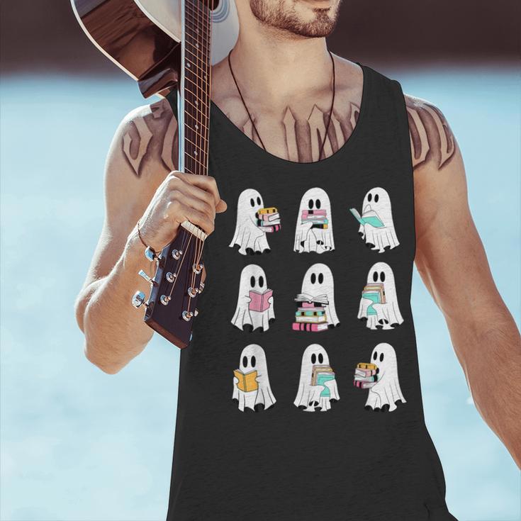 Ghost Reading Books Spooky Librarian Teacher Women Men Tank Top, gift for family, gift for coworker Ghost Reading Books Spooky Librarian Teacher Women Men Tank Top, gift for family, gift for coworker