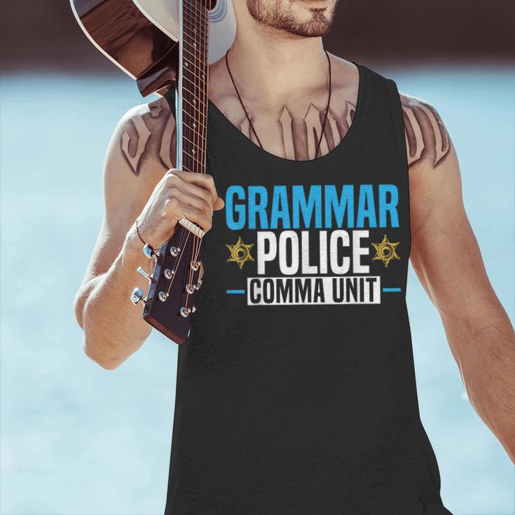Grammar Police Comma Unit English Teacher Grammar Teacher For Men Women Men Tank Top, English Teacher Tank Tops, gift for family, gift for coworker