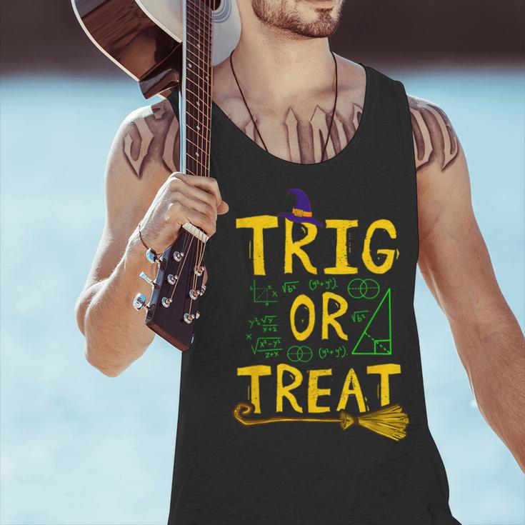 Halloween Math Teacher Trig Or Treat Student School College Men Tank Top, gift for family, gift for coworker