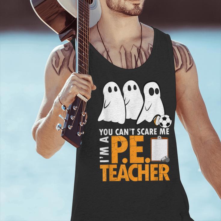 Halloween PE Teacher Shirt Can't Scare Me Men Tank Top, Pe Teacher Tank Tops, gift for family, gift for coworker