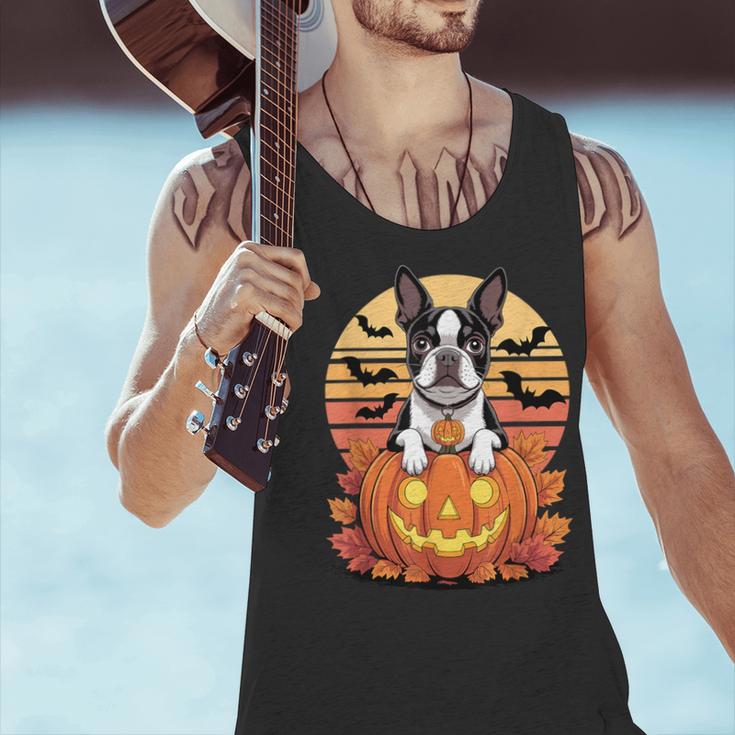 Halloween Retro Boston Terrier Men Tank Top