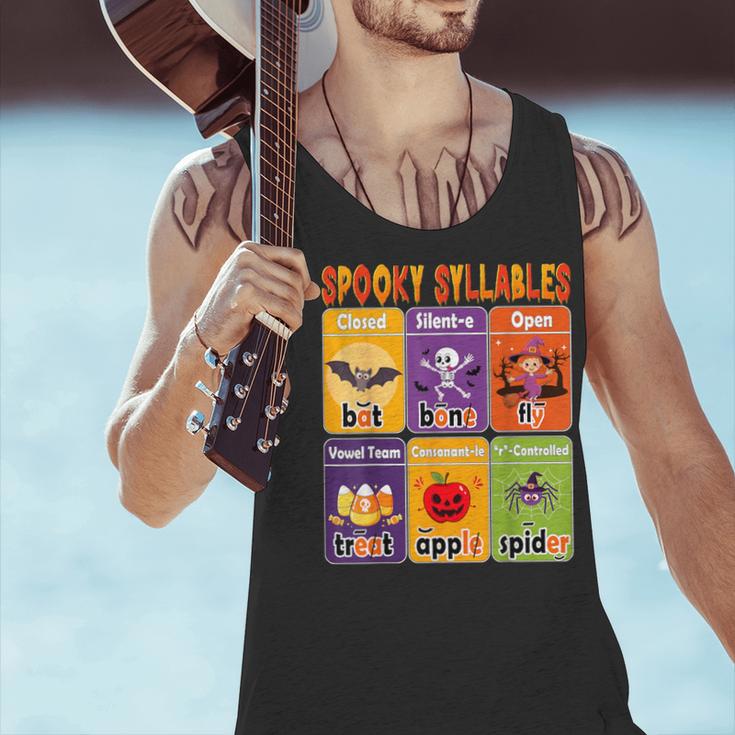 Halloween Spooky Syllable Types Teacher Educational Men Tank Top, gift for family, gift for coworker