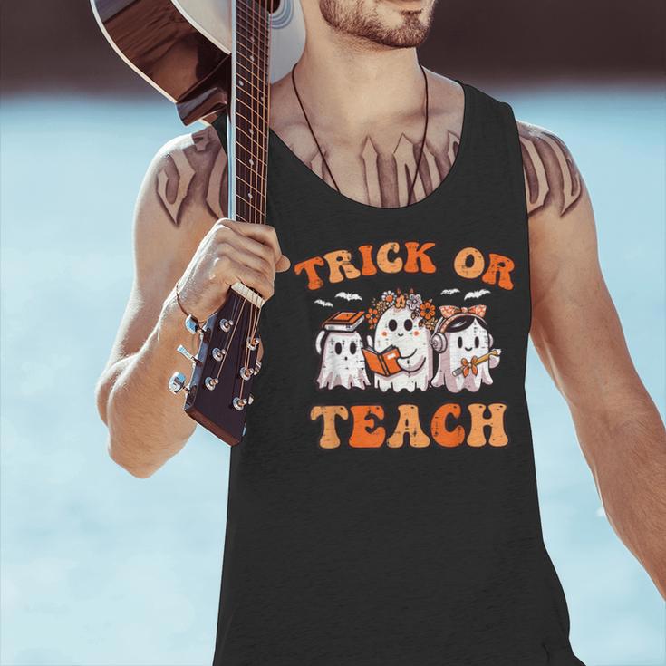 Halloween Teacher Ghosts Trick Or Teach Retro Costume Women Men Tank Top, gift for family, gift for coworker Halloween Teacher Ghosts Trick Or Teach Retro Costume Women Men Tank Top, gift for family, gift for coworker