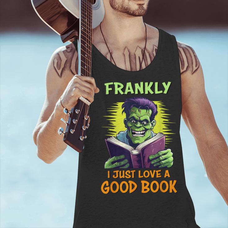 Halloween Teacher Librarian Frankenstein Reading Books Men Tank Top, gift for family, gift for coworker Halloween Teacher Librarian Frankenstein Reading Books Men Tank Top, gift for family, gift for coworker