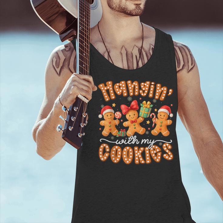 Hangin With My Cookies Gingerbread Men Women Xmas Teacher Men Tank Top, gift for family, gift for coworker